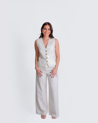 Imagen de Pantalón Ofelia Lino Beige