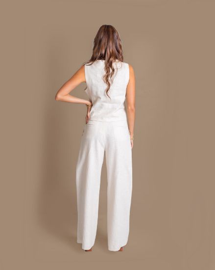 Imagen de Pantalón Ofelia Lino Beige