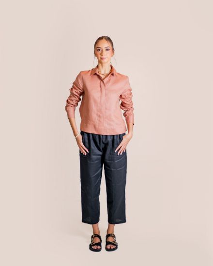 Imagen de Babucha Lino Negro