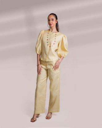 Imagen de Pantalón Milena Lino Vainilla